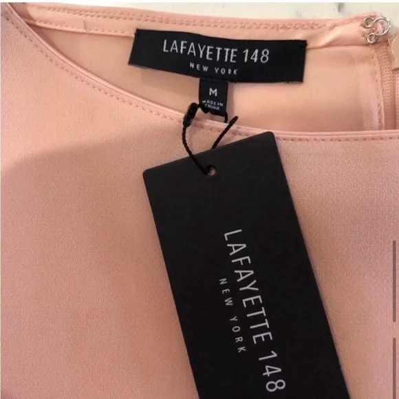 NEW Lafayette148 New York pink Emory Ruffle Cuff dress - Picture 11 of 15